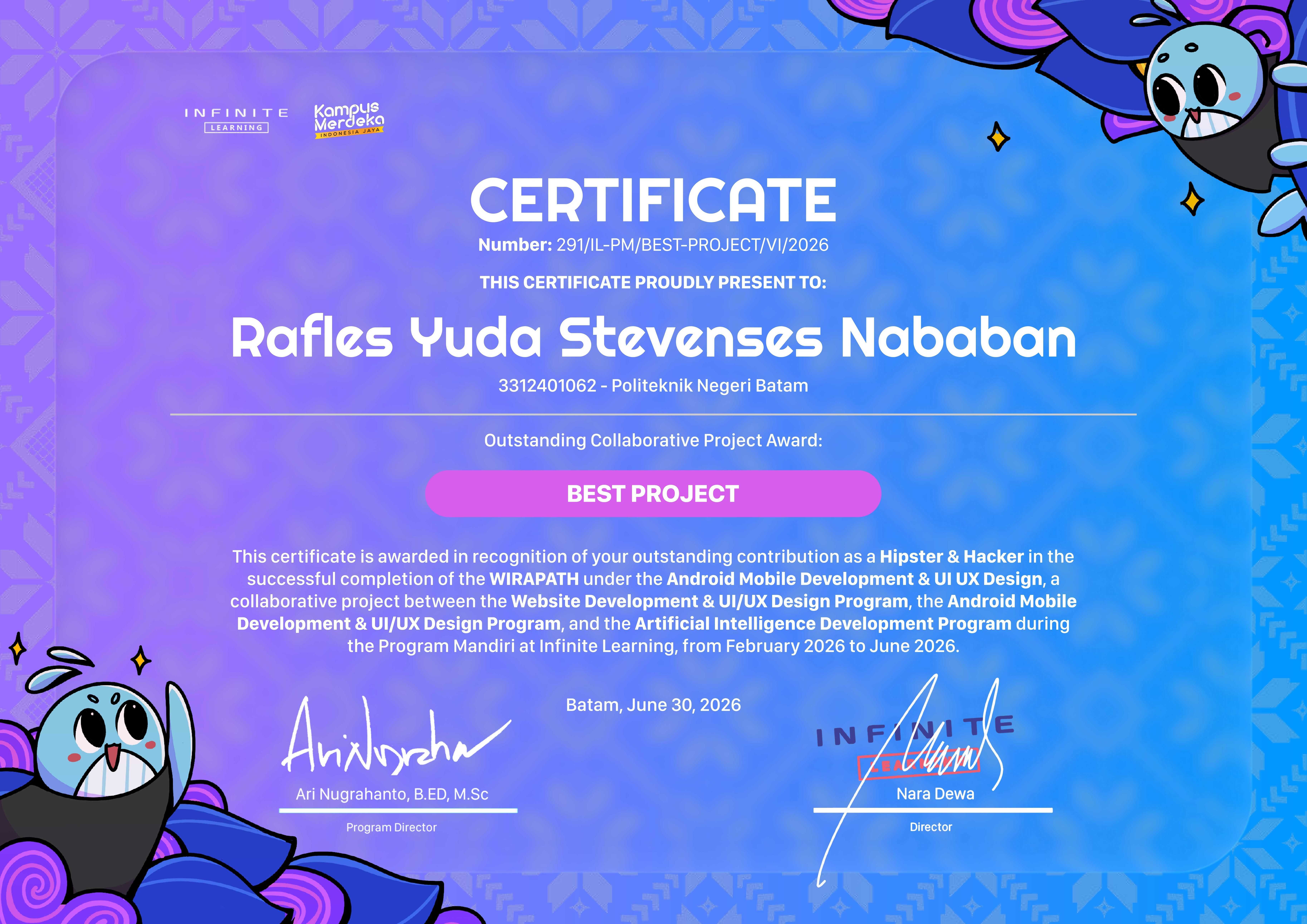 Infinite Learning - Best Project
